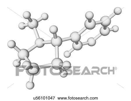 Stock Illustration - Nicotine drug molecule. Fotosearch