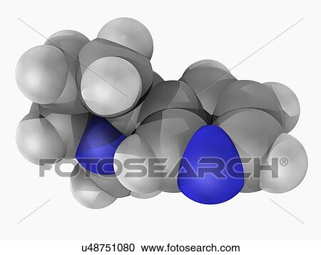 Clipart - Nicotine molecule. Fotosearch