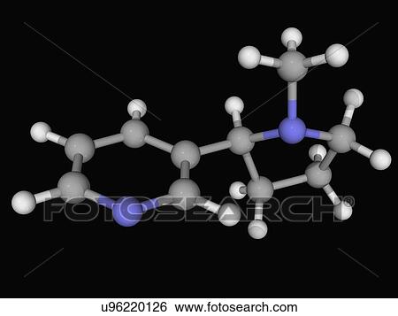 Nicotine molecule View Large Illustration Stock Illustration - Nicotine molecule. Fotosearch
