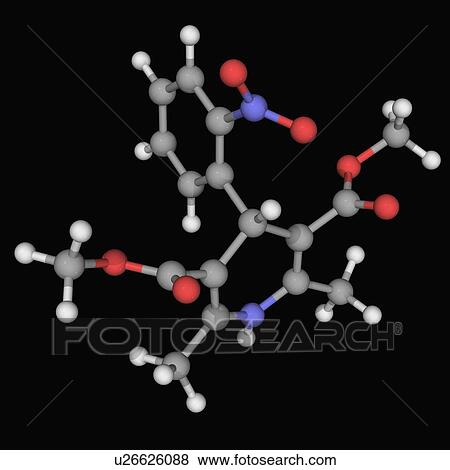 Nifedipine drug molecule View Large Illustration Stock Illustration - Nifedipine drug molecule. Fotosearch