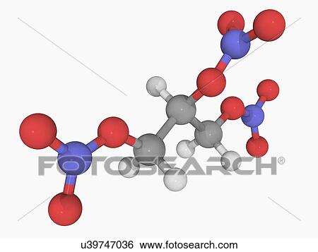 Nitroglycerin molecule View Large Illustration Stock Illustration - Nitroglycerin molecule. Fotosearch