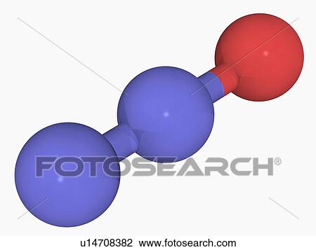 Nitrous oxide molecule View Large Illustration Drawing - Nitrous oxide molecule. Fotosearch