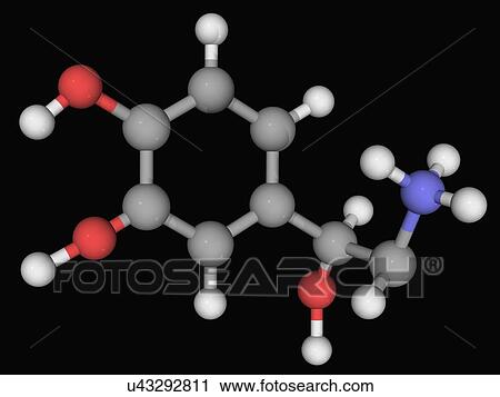 Clip Art - Norepinephrine molecule. Fotosearch