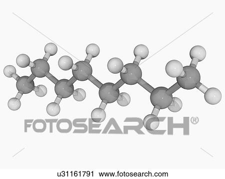 Octane molecule View Large Illustration Clip Art - Octane molecule. Fotosearch