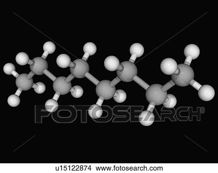 Stock Illustration - Octane molecule. Fotosearch