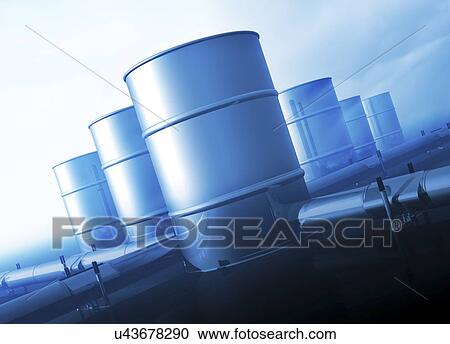 Clipart - Oil distribution, conceptual artwork. Fotosearch