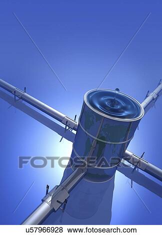 Stock Illustration - Oil distribution, conceptual artwork. Fotosearch