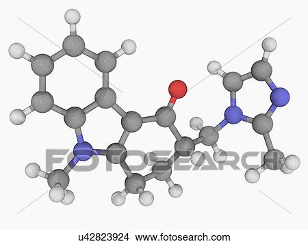 Ondansetron drug molecule View Large Illustration Stock Illustration - Ondansetron drug molecule. Fotosearch