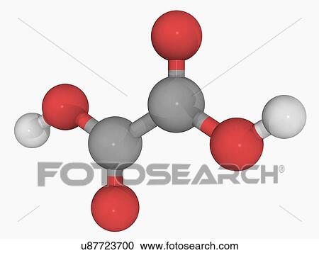 Clipart - Oxalic acid molecule. Fotosearch