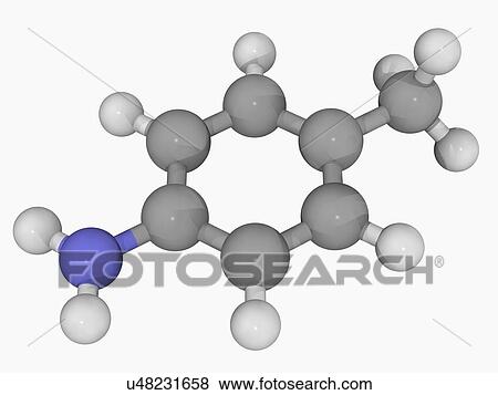 P-toluidine molecule View Large Illustration Stock Illustration - P-toluidine molecule. Fotosearch