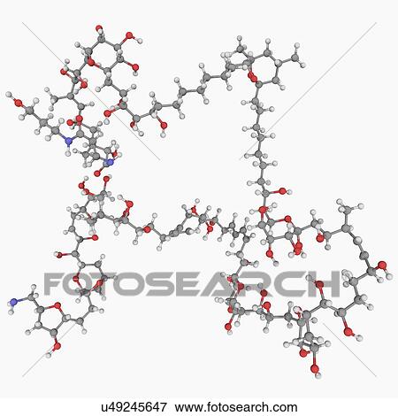 Stock Illustration - Palytoxin poison molecule. Fotosearch