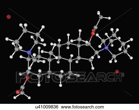 Pancuronium bromide drug molecule View Large Illustration Stock Illustration - Pancuronium bromide drug molecule. Fotosearch