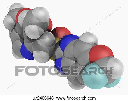 Stock Illustration - Pantoprazole drug molecule. Fotosearch
