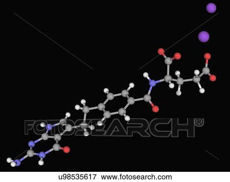Pemetrexed disodium drug molecule View Large Illustration Stock Illustration - Pemetrexed disodium drug molecule. Fotosearch
