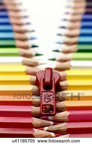 Stock Illustration - Pencil zip. Fotosearch