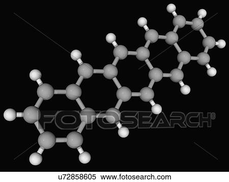 Stock Illustration - Pentacene molecule. Fotosearch