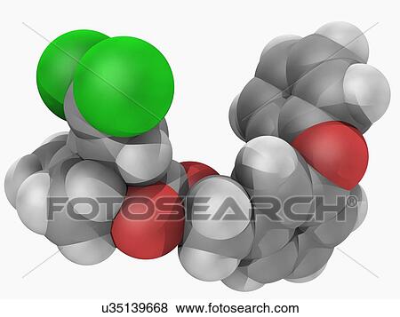 Stock Illustration - Permethrin insecticide molecule. Fotosearch