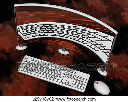 Personal computer, artwork View Large Illustration Drawing - Personal computer, artwork. Fotosearch