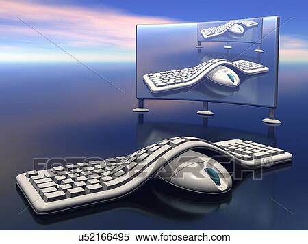 Stock Illustration - Personal computer, artwork. Fotosearch