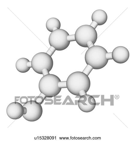 Clip Art - Phenol molecule. Fotosearch