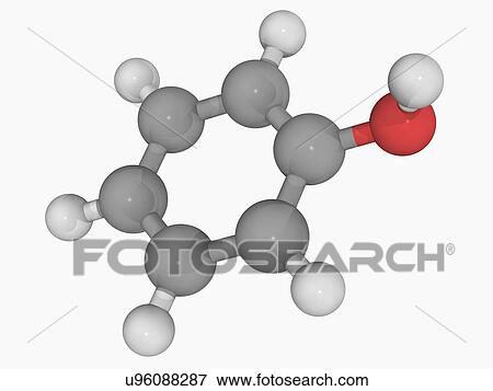 Stock Illustration - Phenol molecule. Fotosearch