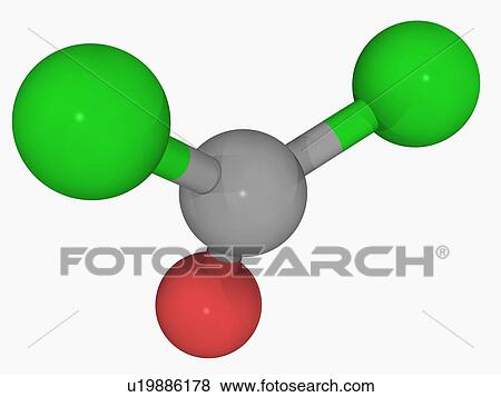 Phosgene molecule View Large Illustration Stock Illustration - Phosgene molecule. Fotosearch