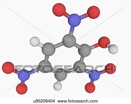 Picric acid molecule View Large Illustration Stock Illustration - Picric acid molecule. Fotosearch