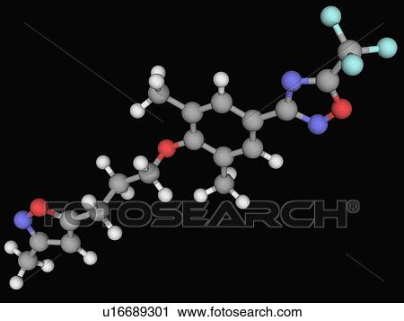 Pleconaril drug molecule View Large Illustration Clip Art - Pleconaril drug molecule. Fotosearch