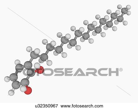 Stock Illustration - Poison ivy poison molecule. Fotosearch