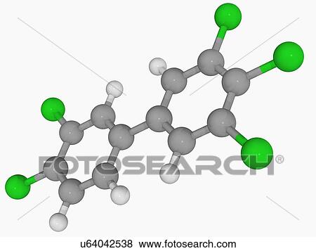 Polychlorinated biphenyl molecule View Large Illustration Stock Illustration - Polychlorinated biphenyl molecule. Fotosearch