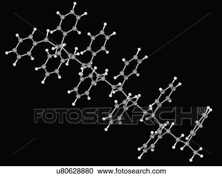 Clipart - Polystyrene molecule. Fotosearch