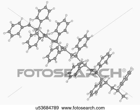 Polystyrene molecule View Large Illustration Stock Illustration - Polystyrene molecule. Fotosearch