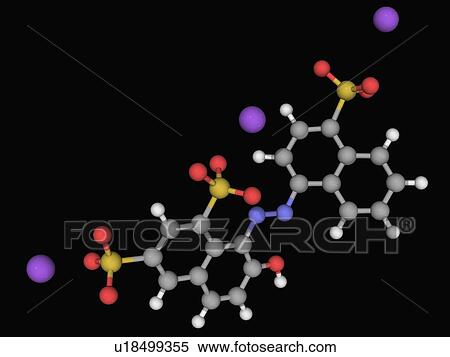 Ponceau 4R molecule View Large Illustration Stock Illustration - Ponceau 4R molecule. Fotosearch