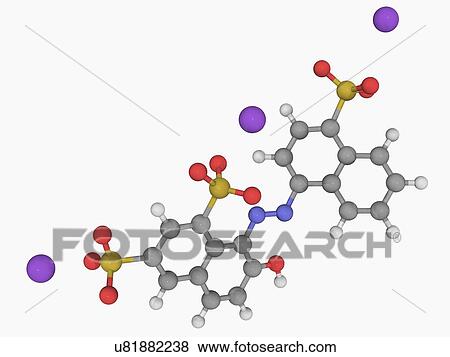 Ponceau 4R molecule View Large Illustration Stock Illustration - Ponceau 4R molecule. Fotosearch