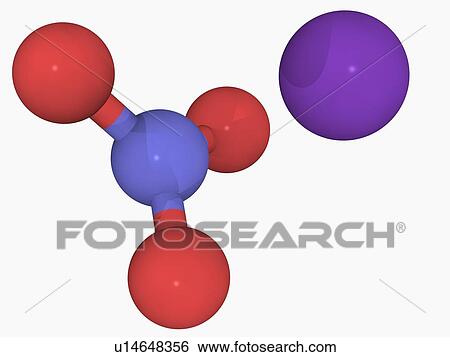 Potassium nitrate molecule View Large Illustration Stock Illustration - Potassium nitrate molecule. Fotosearch