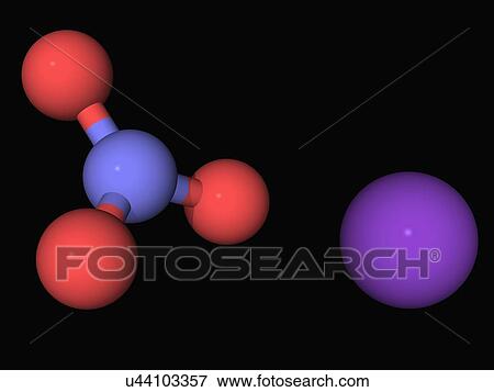 Potassium nitrate molecule View Large Illustration Stock Illustration - Potassium nitrate molecule. Fotosearch