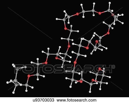 PPG-14 butyl ether molecule View Large Illustration Drawing - PPG-14 butyl ether molecule. Fotosearch