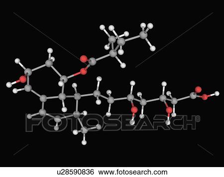 Pravastatin drug molecule View Large Illustration Stock Illustration - Pravastatin drug molecule. Fotosearch