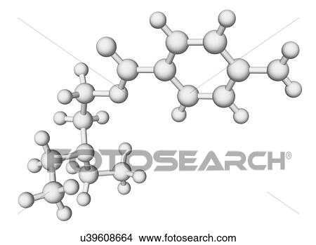 Stock Illustration - Procaine anaesthetic molecule. Fotosearch