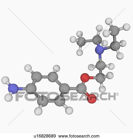 Stock Illustration - Procaine drug molecule. Fotosearch