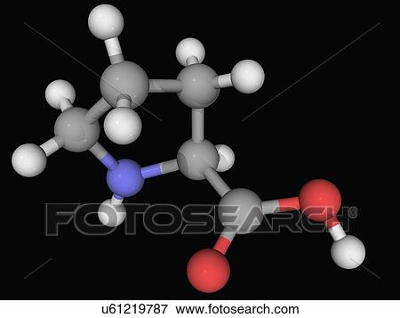 Proline molecule View Large Illustration Stock Illustration - Proline molecule. Fotosearch