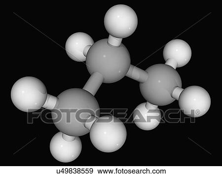 Propane molecule View Large Illustration Stock Illustration - Propane molecule. Fotosearch
