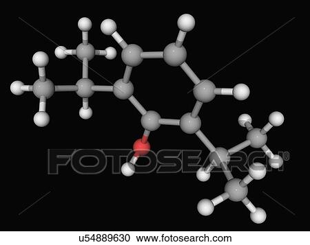 Propofol drug molecule View Large Illustration Clipart - Propofol drug molecule. Fotosearch