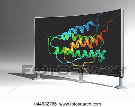 Protein research, conceptual image View Large Illustration Stock Illustration - Protein research, conceptual image. Fotosearch
