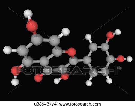 Quercetin molecule View Large Illustration Stock Illustration - Quercetin molecule. Fotosearch
