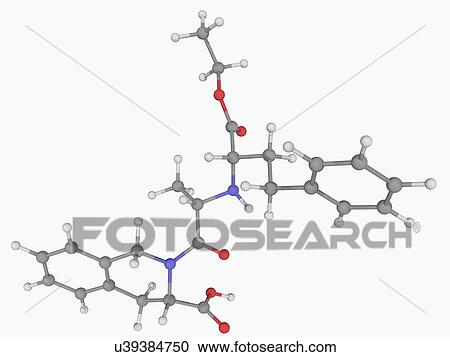 Quinapril drug molecule View Large Illustration Clipart - Quinapril drug molecule. Fotosearch