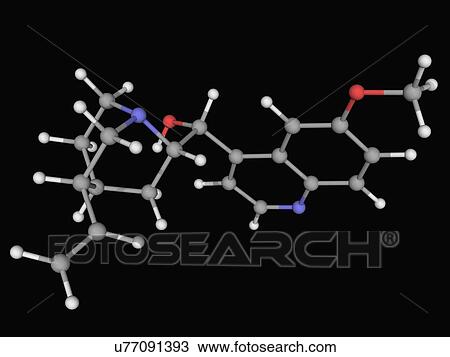 Quinine drug molecule View Large Illustration Drawing - Quinine drug molecule. Fotosearch