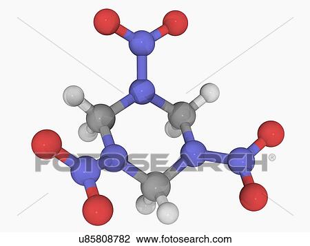 RDX explosive molecule View Large Illustration Drawing - RDX explosive molecule. Fotosearch