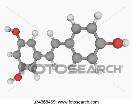 Stock Illustration - Resveratrol molecule. Fotosearch