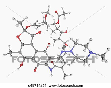 Rifampicin drug molecule View Large Illustration Clip Art - Rifampicin drug molecule. Fotosearch